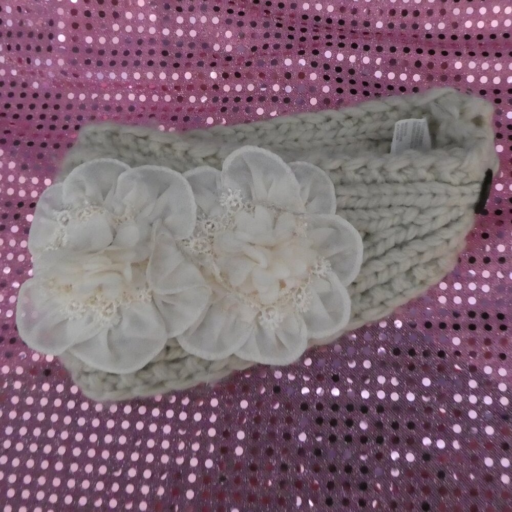 Stylish Crochet Winter Headband With Flowers | Adjustable | 100% Acrylic | OS